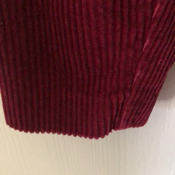 Woman’s VTG Y2k rare burgundy Corduroy button wine blazer coat with pockets - Picture 6 of 12